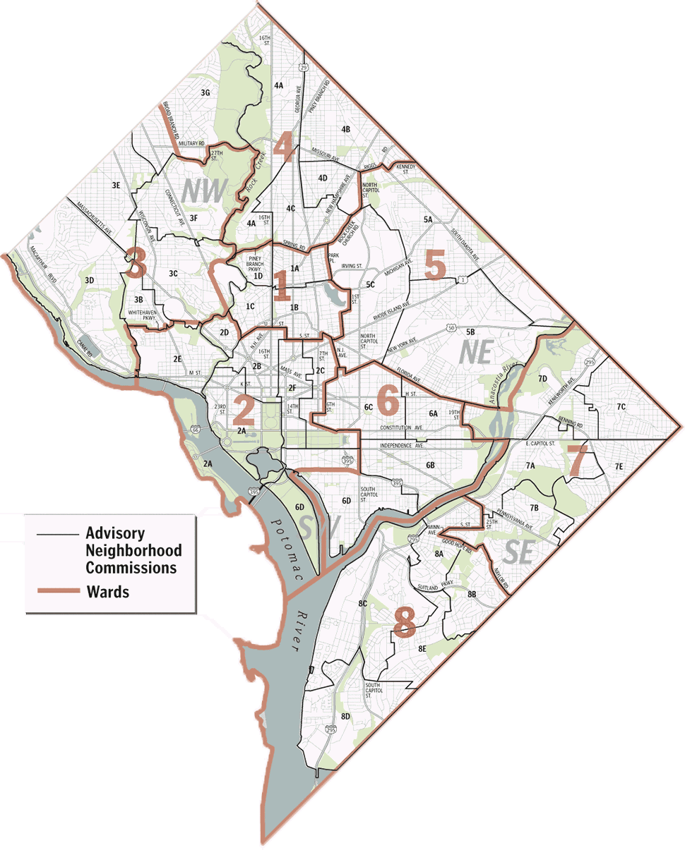 Map of DC ANCs