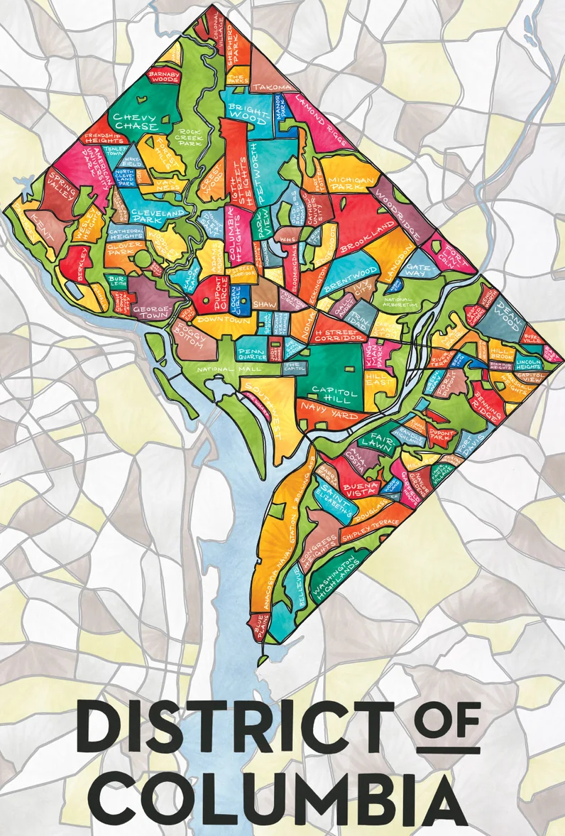 DC neighborhood map